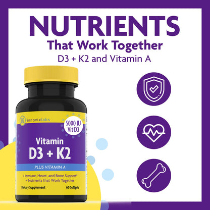 Vitamin D3 + K2 (with Vitamin A)