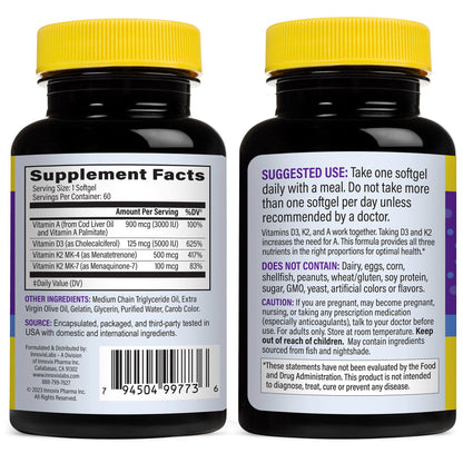 Vitamin D3 + K2 (with Vitamin A)